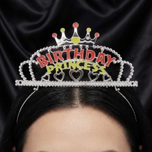 SırmalıHome Kırmızı 'birthday Princess' Yazılı Mika Taç Birthday Party Doğum Günü Partileri