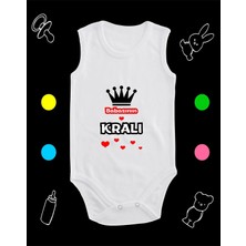 Pamuklu Babasının Kralı Baskılı Penye Bebek Body Çıtçıtlı Badi Zıbın ZTQ115