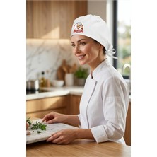 Mr. Chef Baskılı Beyaz Chef Bonesi | Özel Tasarım Aşçı ve Şef Bonesi