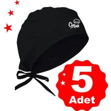 Şapkalı Chef 5 Li Set Bonesi | Chef Basıkılı Bone | Özel Tasarım Aşçı ve Şef Bonesi