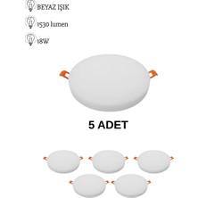 Kendal Elektrik K2 KDL466 Ayarlanabilir LED Panel 18W Beyaz Işık - 5’li Paket
