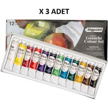 Bigpoint Guaj Boya Seti 12ML Tüp x 12 Renk x 3 Set