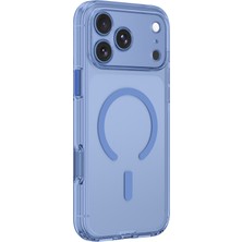 iPhone 18 Pro Max Kılıf M-Safe Özellikli Kamera Korumalı Amazingthing Minimal Lens Serisi Kapak Mavi