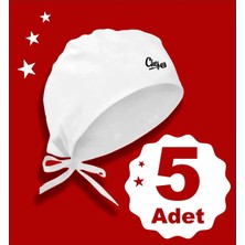 Chef Baskılı Beyaz Bone ,5 Li Bone| Özel Tasarım Aşcı Bone ve Bandanası