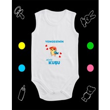 Pamuklu Yengesinin Minik Kuşu Baskılı Penye Bebek Body Çıtçıtlı Badi Zıbın YMK129