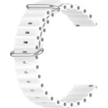 Forzacase Honor Watch 4 Pro ile Uyumlu Ocean Oluklu Silikon Kordon Kayış - FC143