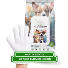 Greenwich Eldiven Mendil 20 Adet – Banyoya Alternatif Durulama Gerektirmeyen Temizleme Eldiveni | Kedi ve Köpek | Vegan Günlük Hijyen ve Bakım