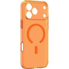 iPhone 18 Pro Max Kılıf M-Safe Özellikli Kamera Korumalı Amazingthing Minimal Lens Serisi Turuncu