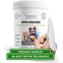 Greenwich Diş Temizleme Parmak Mendili 60 Adet Büyük Boy – Vegan Ağız Bakım Mendili | Diş Fırçası ve Diş Macununa Alternatif | Günlük Diş ve Diş Eti Hijyeni İçin