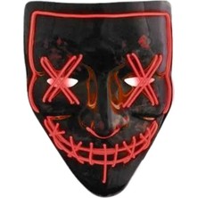 Hallowen Parti Maskesi Neon LED Işıklı Maske 3 Modlu Cadılar Bayramı Maskesi