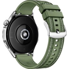 Forzacase Honor Watch 5 Pro ile Uyumlu Dikişli Kumaş Görünüm Silikon Kordon Kayış - FC910