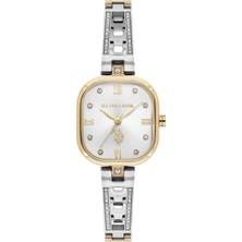Guess USPA2167-02 Quartz Çelik Gri Altın Rengi 24X30 mm Kadın Kol Saati