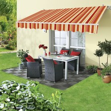 Stratecht Balkon Teras Tente Gölgelik Teleskopik Açılır Kapanır Bahçe Kafe Restoran Tente 300 x 200 cm Multicolor