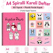 Fly Color 60 Yaprak A4 Spiralli Plastik Kapak Okul Defteri
