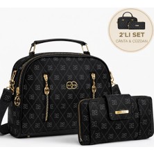 Newish Polo Kadın Uzun Askılı El ve Omuz Çantası Mini Cüzdan Fermuarlı Kartlık ve Bozuk Para Bölmeli - NEWPOLO373