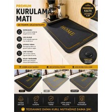 Tasarım Evi Bulaşık Kurutma Örtüsü Siyah Tezgah Üstü Bulaşık Matı Süper Emici Bulaşıklık
