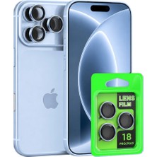 Uravas Store Apple Iphone 18 Pro Raze Metal Kamera Lens - Açık Mavi