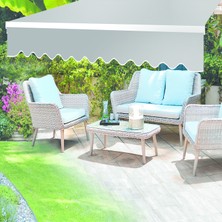 Stratecht Balkon Teras Tente Gölgelik Teleskopik Açılır Kapanır Bahçe Kafe Restoran Tente 300 x 200 cm Açık Gri