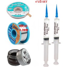 MHM Mechanic Lehim Teli 0,3mm 40GR Havya Uc Temizleyici Flux Lehim Toplama CP-3515 Lehim Emme Teli SETI03