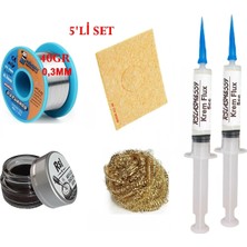 MHM Mechanic Lehim Teli 0,3mm 40GR Havya Uc Temizleyici Rslasm Flux Lehim Toplama Seti ST04