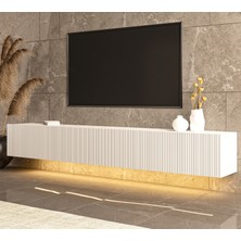 Mert Sert Mobilya Assos 240CM Günışığı Ledli Tv Sehpası, Tv Ünitesi