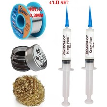 MHM Mechanic Lehim Teli 0,3mm 40GR Havya Uc Temizleyici Rslasm Flux Lehim Toplama Seti ST39
