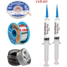 MHM Mechanic Lehim Teli 0,3mm 40GR Havya Uc Temizleyici Flux Lehim Toplama CP-3015 Lehim Emme Teli SETI03