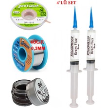 MHM Mechanic Lehim Teli 0,3mm 40GR Havya Uc Temizleyici Flux Lehim Toplama CP-1515 Lehim Emme Teli SETI05