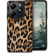 Anka Cep Cep Telefonu Aksesuarları Infinix Hot 40 Pro Kılıf Leopar Desenli Lüks Tasarım Esnek ve Dayanıklı Arka Kapak