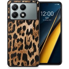 Anka Cep Cep Telefonu Aksesuarları Poco X6 Pro Kılıf Leopar Desenli Lüks Tasarım Esnek ve Dayanıklı Arka Kapak