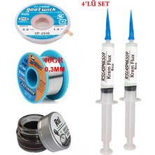 MHM Mechanic Lehim Teli 0,3mm 40GR Havya Uc Temizleyici Flux Lehim Toplama CP-2515 Lehim Emme Teli SETI05