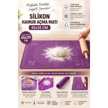 Tasarım Evi Silikon Ölçekli Hamur Açma Matı Baklava Börek Ekmek Mantı Erişte Hamuru Yoğurma Matı(Karışık Renk)