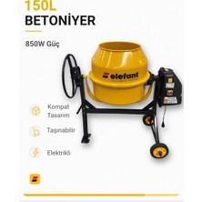 Elefant 150L Betoniyer Harç Karma Makinesı Karıştırıcı 850W