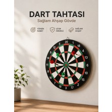 Evde Ofiste ve Oyun Alanlarında Kullanıma Uygun Sağlam Ahşap Gövdeli Dart Tahta - MOVERA8567-4