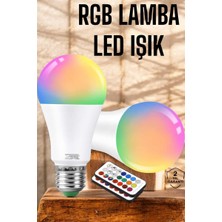 Rgb LED Lamba LED Işık Ampul Renk Değiştirebilen 100 Watt - MOVERA8914-5608