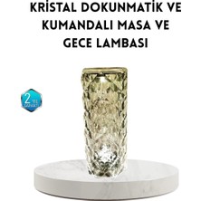 Kristal Rgb LED Masa Lambası – Renkli Kumandalı Işık Dekoratif ve Enerji Tasar - MOVERA7317-9