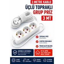 Fırsat Yolu Üçlü Topraklı Grup Priz 3 Metre