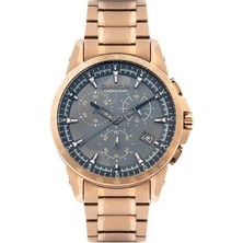 Quantum TTG859.460 Quartz Çelik Rose Gold Füme Kadran 45 mm Erkek Kol Saati