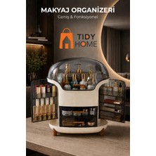 Tidy Home Premium Makyaj Organizeri – Şeffaf Kapaklı, Çekmeceli Büyük Boy Kozmetik & Parfüm Düzenleyici