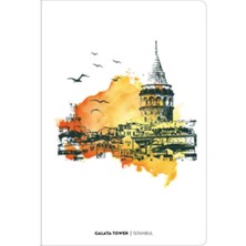 Be Online Istanbul Collection Galata Tower Sert Kapak 14X21 Noktalı Defter Istanbul-01-Dtt