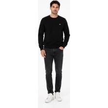 Lacoste Bisiklet Yaka Siyah Regular Fit Erkek Sweatshırt