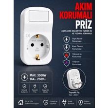 Fırsat Yolu Beyaz Akım Korumalı Tekli Priz