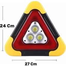 Elitse Işıklı Üçgen Reflektör LED Projektör Acil Durum Feneri Flaşör 500 Lümen