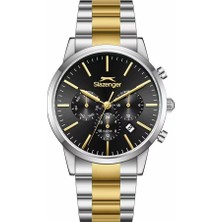 Slazenger SL.09.2545.2.05 Quartz Çelik Altın/gri Siyah Kadran 40 mm Erkek Kol Saati