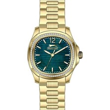 Slazenger SL.09.2238.3.04 Quartz Çelik Gold Yeşil Kadran 36 mm Kadın Kol Saati