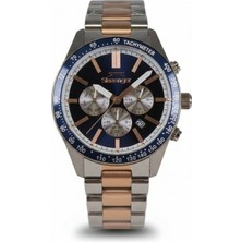 Slazenger SL.09.2538.2.06 Quartz Çelik Gri-Rose Lacivert Kadran 42 mm Erkek Kol Saati