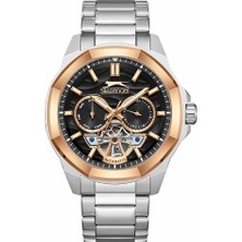 Slazenger SL.09.2439.2.03 Otomatik Çelik Gri Siyah Kadran 47 mm Erkek Kol Saati