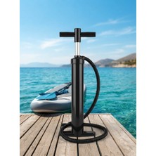 Seafit Çift Etkili (Double Action) Basınç Göstergeli Şişme Paddle Board - Sup ve Deniz Botu El Pompası (Siyah)