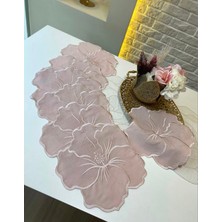 Elora Maison Hibiskus 2'li Amerikan Servis, Nakışlı Servis