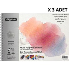 Bigpoint Sanatsal Resim Defteri 120 Gram 25X35CM - 15 Yaprak x 3 Adet